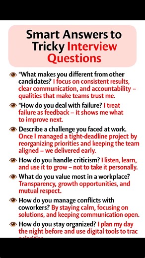 Difficult Interview Questions | Learning Treasure