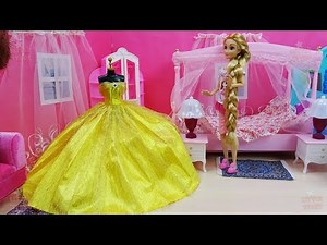 Playing Dolls - Morning Routine Breakfast Doing Laundry