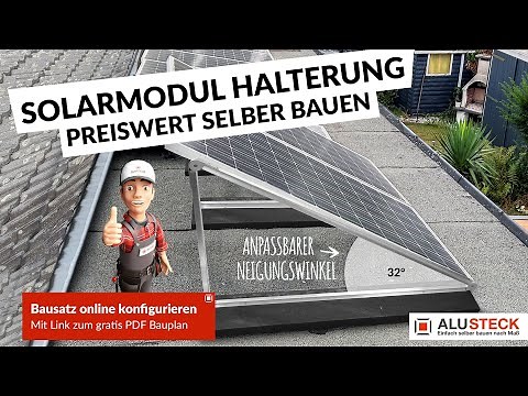 Solarmodul Halterung selber bauen DIY mit ALUSTECK®