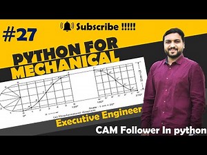 Cam Follower | Python for mechanical engineer | Python Basic Tutorial | SHM Cam Follower in python