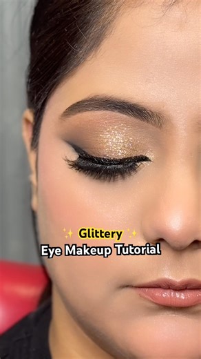 Glittery Eye Makeup Tutorial ✨| Yashika Makeovers #shorts #eyemakeup #eyetutorial