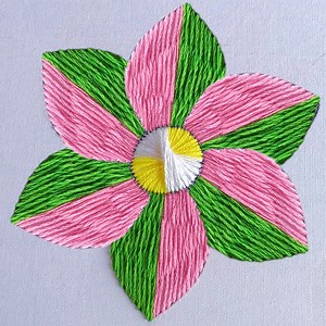 2 Colurs Romanian Flower Embroidery !!! Romanian Stitch Flower Hand Embroidery,Flower Embroidery Designs | Rup Handicraft