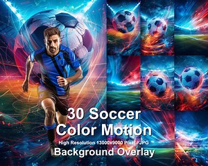 Soccer Photo Backgrounds: Color Motion Sports Overlays (digital Download) - Etsy