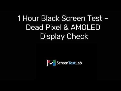 1 Hour Black Screen Test – Dead Pixel & AMOLED Display Check