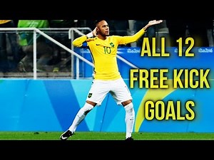 Neymar Jr - All 12 Free Kick Goals | 2011 - 2016 | HD