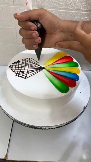 Rainbow 🌈 Cake Decorating ideas #cake #cakedesign #shorts #shortsfeed #youtubeshorts #viral #food