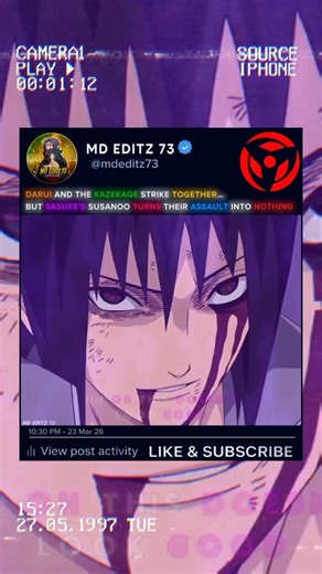 🛡️ Sasuke’s Susanoo Blocks Kage Attack | Kazekage Team & Darui vs Sasuke