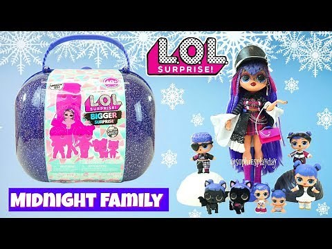 LOL Surprise Winter Disco Bigger Surprise with Exclusive OMG Doll Shadow! LOL Midnight Family