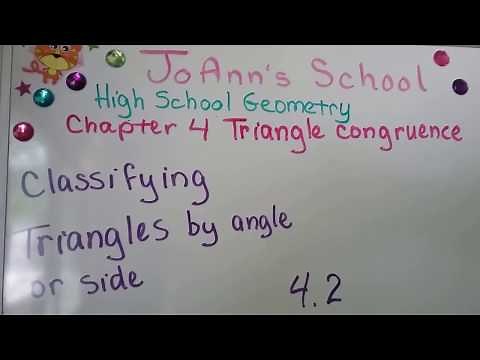 Geometry 4.2a, Classifying triangles by angle or side