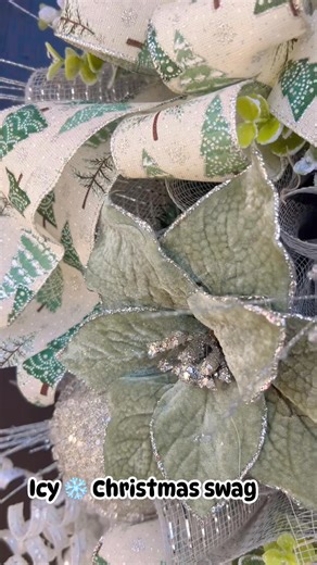 This wonderful winter themed swag is a showstopper for this season ! You can still use after the holidays since it’s perfect for winter season. #countdowntochristmas2025 #holidaydecor #FrontDoorDecor #deckthehalls #christmasdecor #sagegreen #silverchrismas #winterwonderland #wintervibes | Art & Decor By Carla | Facebook