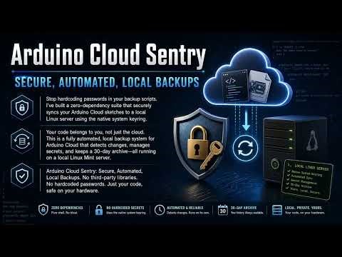 Stop Losing Your Arduino Sketches! 🛡️ Secure, Automated Local Backups (Arduino Cloud Sentry)