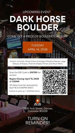 Come take home a piece of Boulder’s history | Dark Horse Boulder