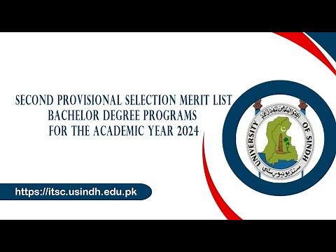 Admissions 2024: Second Provisional Merit List of Bachelor's Degree Program for Academic Year 2024