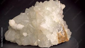 Some shots around a large block of white quartz with some calcite. Of a size of about 22 centimeters. Mineral found in the south of France.