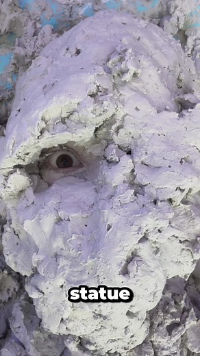 Covering my entire body in clay to turn myself into a statue | Clay