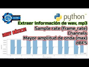 🔊 + 🐍 Información de archivos de sonido + gráficas | Archivos wav, mp3 | Pydub | Python | Muy fácil