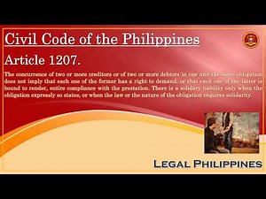 Civil Code of the Philippines, Article 1207