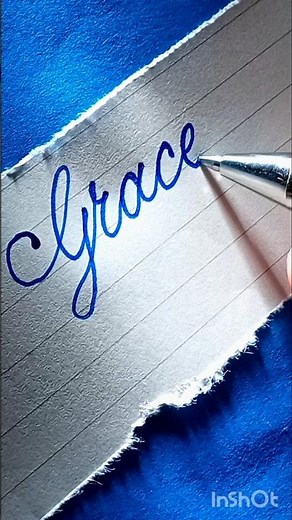 Writing 'Grace' in Elegant Cursive Handwriting