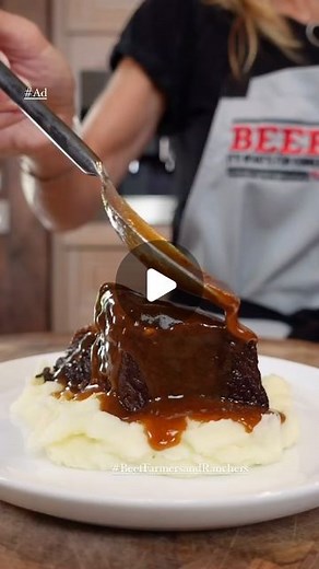 Shereen Pavlides on Instagram: "#Sponsored. The ultimate comfort food, Braised Beef Short Ribs with Thyme Port Gravy. For the recipe, head over to: BeefitsWhatsforDinner.com #BeefFarmersandRanchers @beefitswhatsfordinner . . #shortribs #comfortfood #foodies #beef"