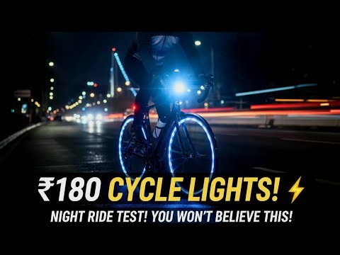 This ₹180 Cycle Light Combo Surprised Me! 😱 | Full Review + Night Ride Test