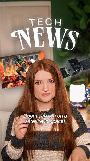 madi - tech reviewer | gamer | software engineer on Instagram: "A programmer actually ran DOOM on a satellite orbiting Earth, for real. The European Space Agency’s OPS-SAT cubesat played the 1993 classic shooter in headless mode, using a real photo of Earth as the in-game sky. This made DOOM the first video game ever to run in orbit, and yes, it literally brought the satellite closer to its doom. #doom #space #techtok #techreels #techtrends #technews #gamingnews"