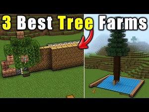 3 Types of The Best Tree Farms Minecraft Bedrock 1.20 - Full Tutorial
