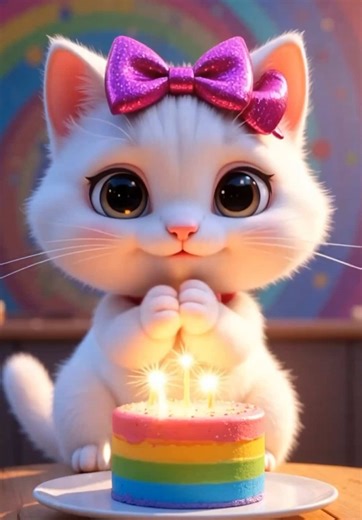 Cute Cat Birthday Celebration: Joyful Moments Captured