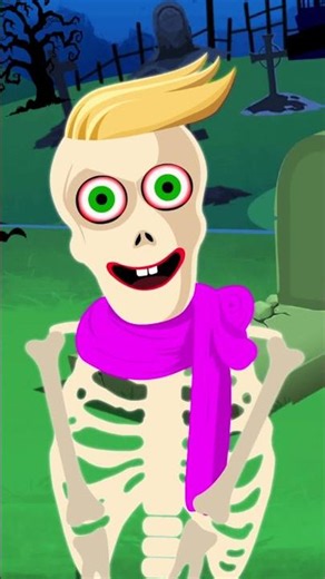 Skeleton Pop Up From Ground At Midnight #kidssongs #halloween #shorts