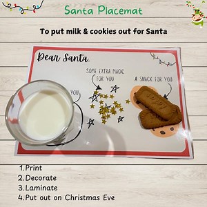 Santa Placemat | Christmas Craft | Put Out on Xmas Eve - Etsy UK