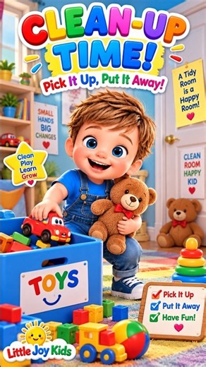 Clean Up Song for Kids 🧸🧹 | Pick It Up, Put It Away | Good Habits Song for Toddlers