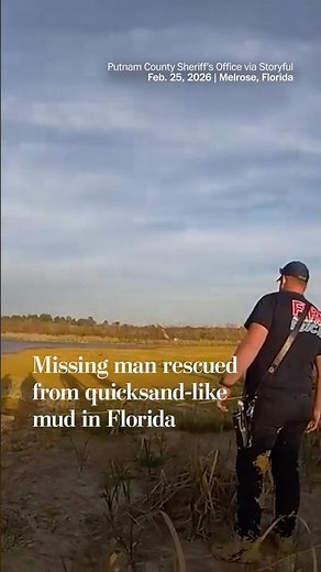 Missing man rescued from quicksand-like mud in Florida