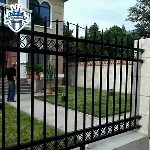[Hot Item] Custom Black Powder Coated Steel Spear Picket Pool Garden Fencing Security Fencing