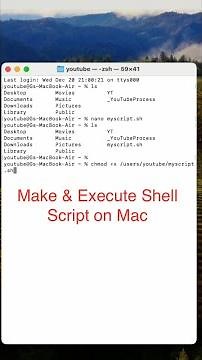 Make and Execute Shell Script File Mac