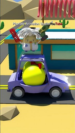 ⛽⛽⛽ POV When you run out of gas #pacman #funny #3d #animation #emoji #gaming #memes #games #cartoon
