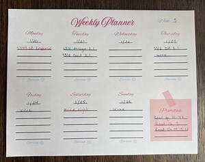 Printable Weekly Planner PDF- Organize Your Week, Set Goals & Boost Productivity- Instant Download, Undated Planner, Minimalist Design - Etsy