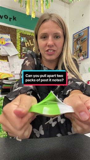 Try this trick on your parents! You only need two packs of post its #prank #tricks #science #friction #schoollife #tryitout #fyp