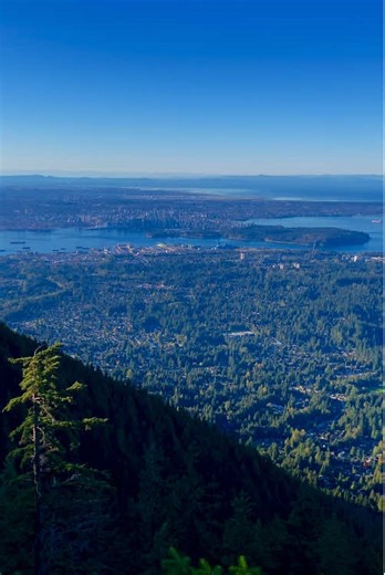 At the viewpoint of the Flint and Feather Trail on Grouse Mountain #hiking #nature #mountainview #britishcolumbia
