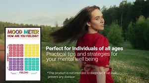 Gracehouse Design Mood Meter Mental Health Poster for Classroom, Therapist Poster, Mental Health Print, School Positive Psychology Art, Emotional Intelligence Poster, School Counselor Office Decor - 17x11 in. Laminated Print