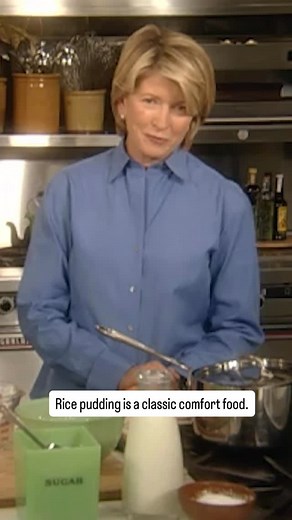 Martha Stewart on Instagram: "Creamy, tender, and just sweet enough, this easy rice pudding is sure to become a new dessert favorite in your household. It’s a recipe that Martha’s mother, known as Big Martha, would make for her family growing up. Get the recipe at the link in our bio."
