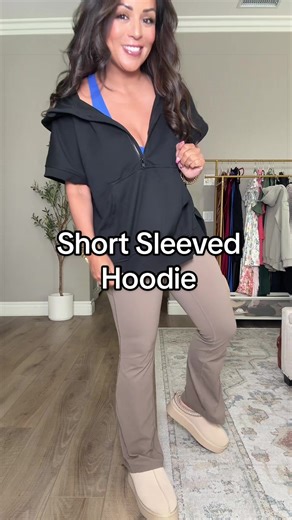 Effortless Athleisure: Short Sleeve Hoodie Style