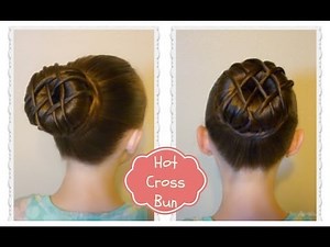 Hot Cross Bun Hairstyle - Dance Hair, Ballet Bun
