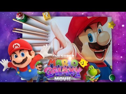 Drawing Mario | Super Mario Galaxy, movie #timelapse #mario #supermario #drawing #art