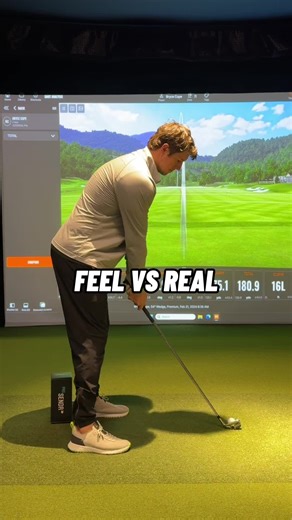 Feel vs real in the golf swing are typcially very different and you have to exaggerate to make swing changes. If it doesn’t feel a bit awkward at first you’re probably not making enough of a change. #golf #golftikt~
