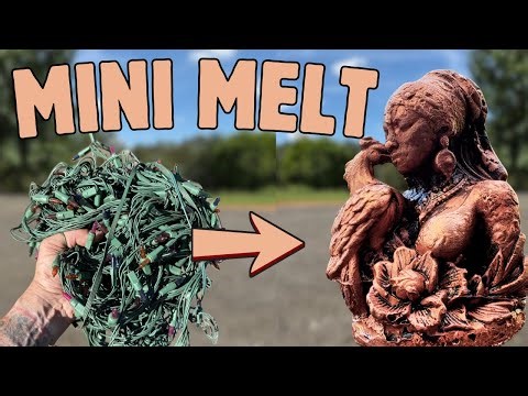 Mini Melting Solid Copper - Trash To Treasure - ASMR Metal Granulating - BigStackD