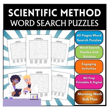 Scientific Method Word Search Activities Morning Work 4th,5th,6th,7th,8th,9th