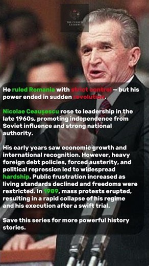 Nicolae Ceaușescu and the Fall of Romania #NicolaeCeausescu #RomaniaHistory #history #riseandfall