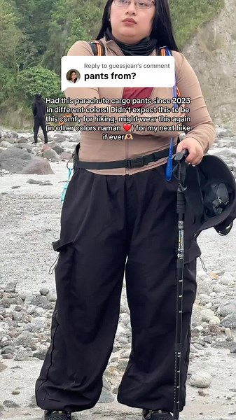 Comfy Plus Size Parachute Cargo Pants for Hiking