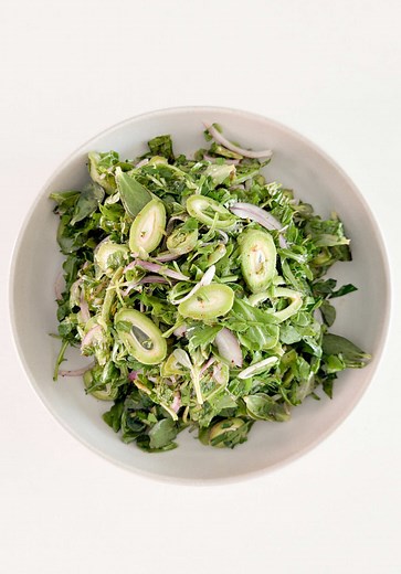 Vibrant Green Almond & Herb Salad Recipe