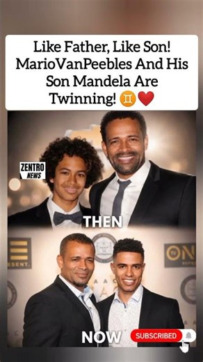 Like Father, Like Son! Mario Van Peebles & Mandela Are Twinning 😲❤️ #shorts