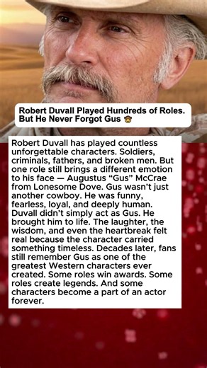Robert Duvall Played Hundreds of Roles. But He Never Forgot Gus 🤠